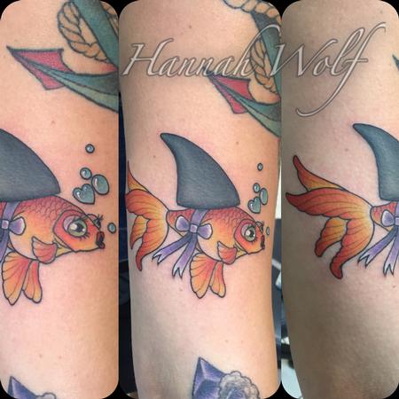 Tattoos - goldfish shark fake out - 116199